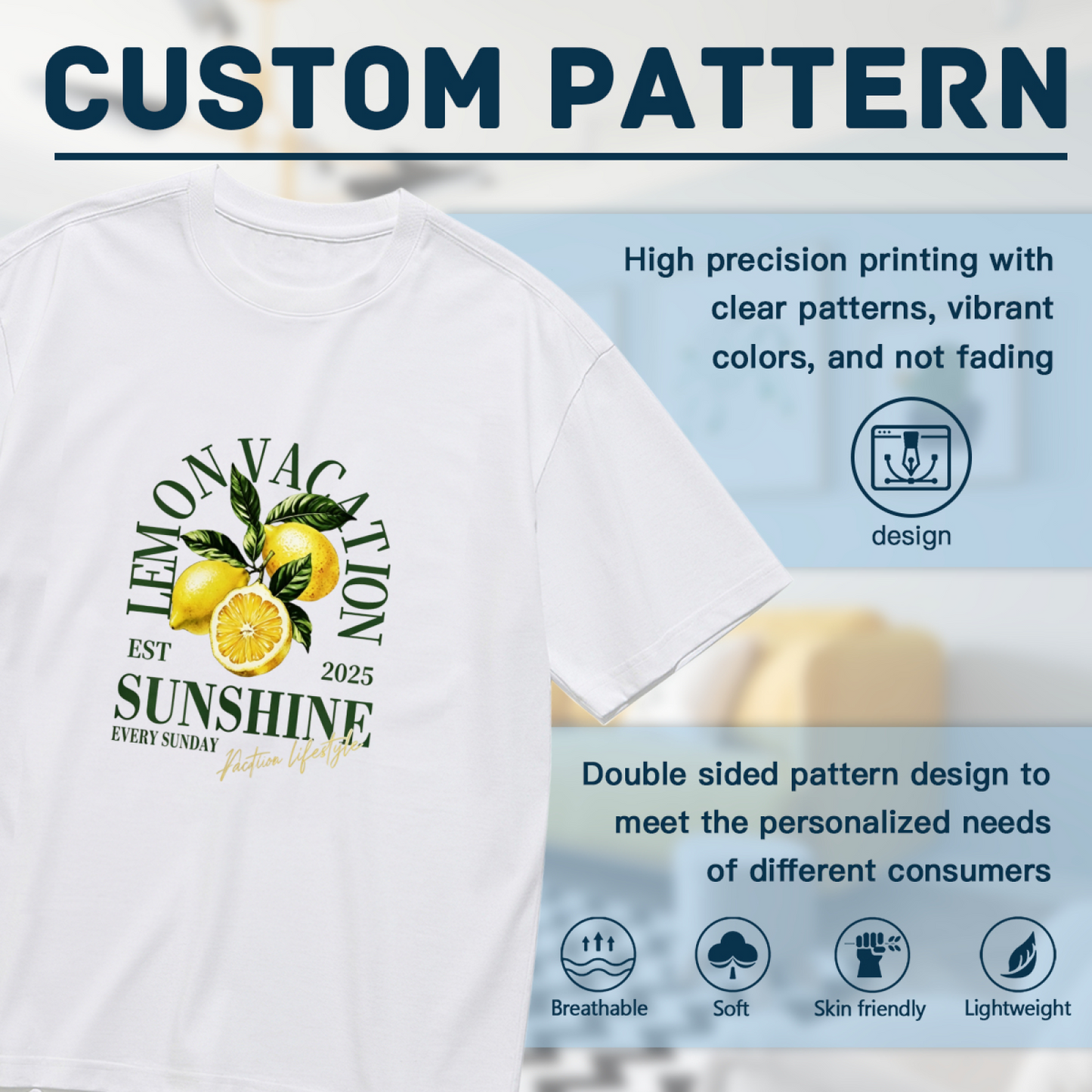 LEMON ON VACATION Sunshine Summer Fruit Retro Letter Print Plus Size Women¡¯s T-Shirt