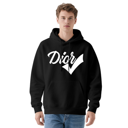 Stylish Dior Tick Logo Navy Hoodie, Luxury Fashion Soft Daily Comfort Sweatshirt