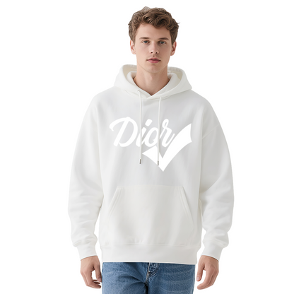 Stylish Dior Tick Logo Navy Hoodie, Luxury Fashion Soft Daily Comfort Sweatshirt