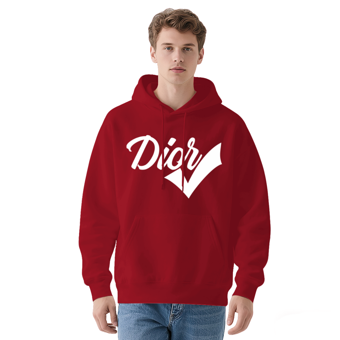 Stylish Dior Tick Logo Navy Hoodie, Luxury Fashion Soft Daily Comfort Sweatshirt