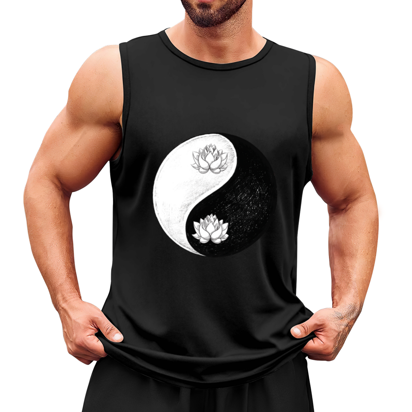 Yin Yang Lotus Zen Meditation Sleeveless Top