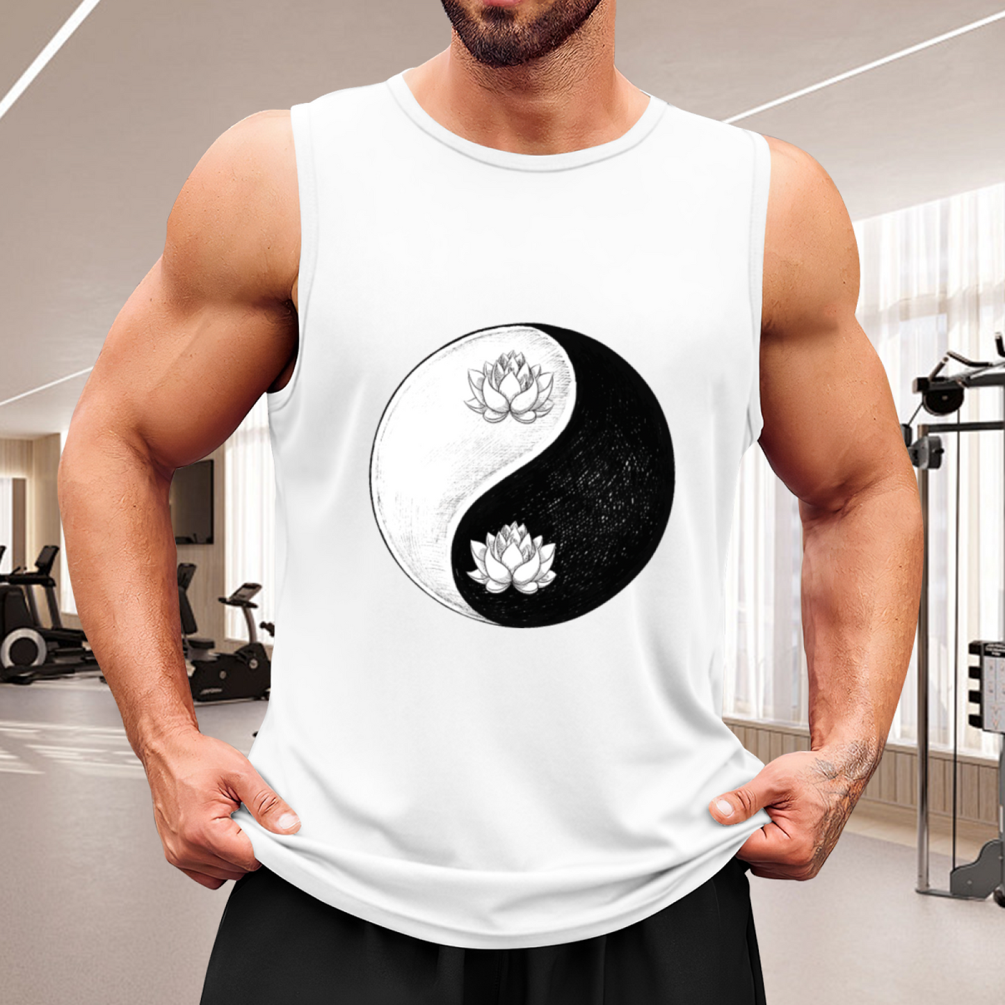 Yin Yang Lotus Zen Meditation Sleeveless Top