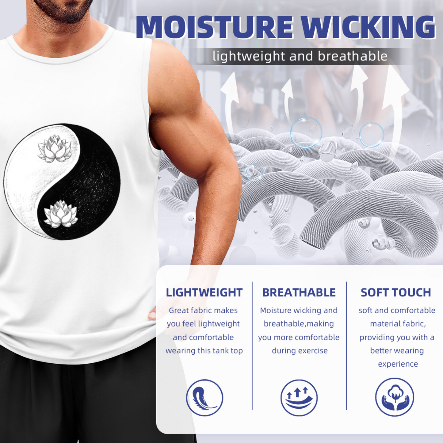Yin Yang Lotus Zen Meditation Sleeveless Top