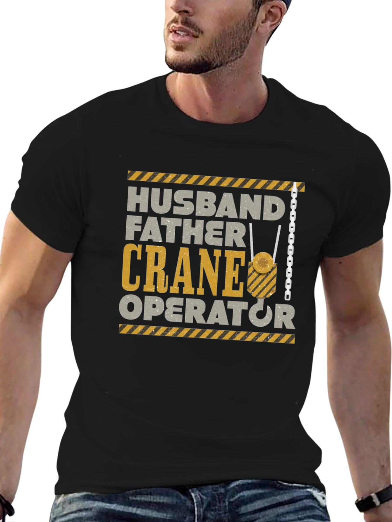 Husband Father Crane Operator Graphic T-Shirt