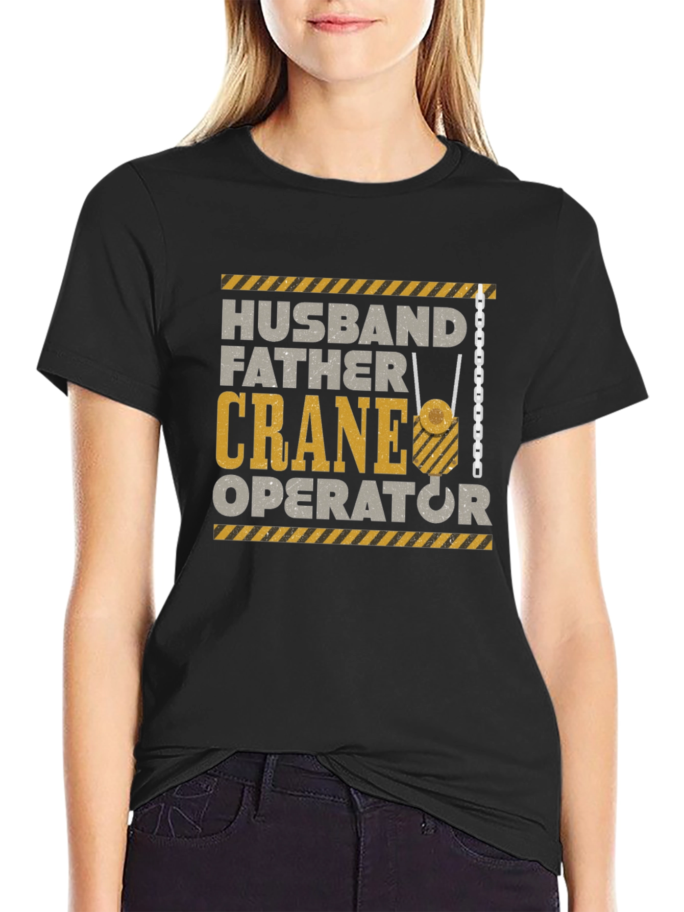 Husband Father Crane Operator Graphic T-Shirt