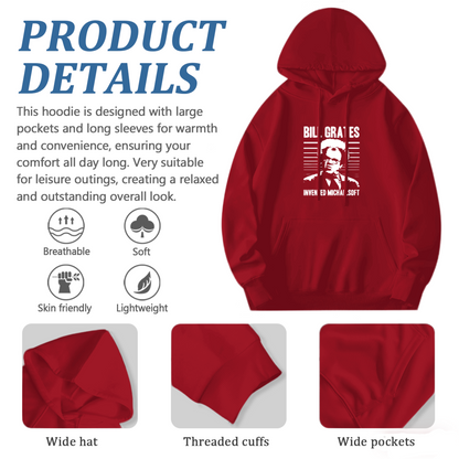 Bill Gates Michaelsoft Meme Red Hoodie