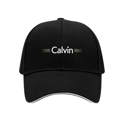 Luxury Calvin Line Accent Multi-Color Sandwich Peak Fashion Baseball Hat