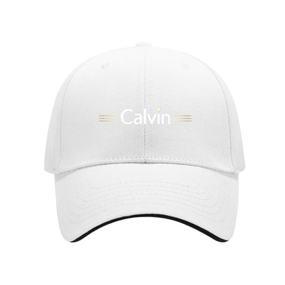 Luxury Calvin Line Accent Multi-Color Sandwich Peak Fashion Baseball Hat