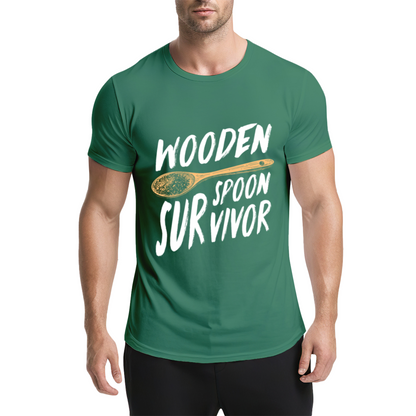 Funny Wooden Spoon Survivor Asian Family Joke Tee