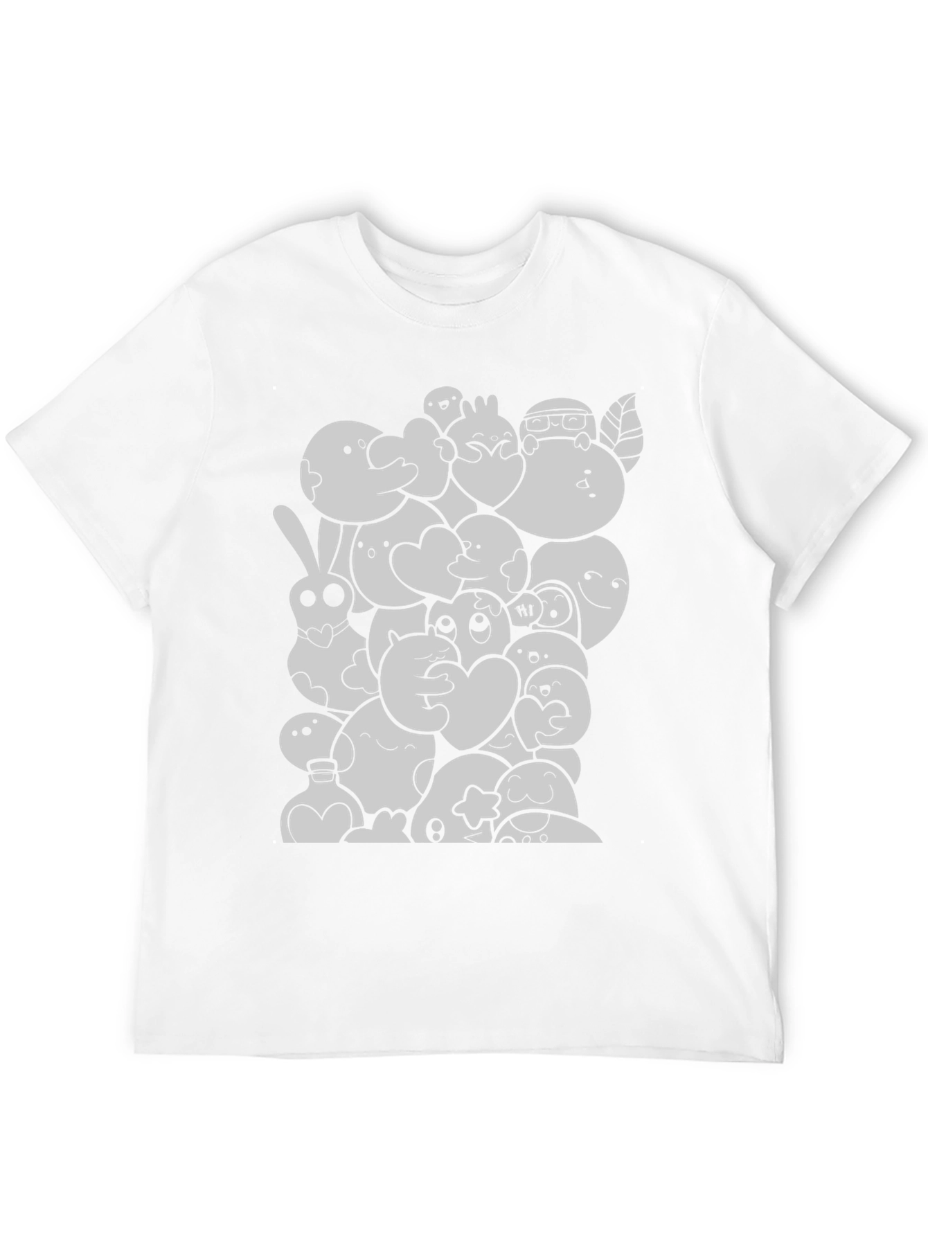 Cartoon Doodle Graphic Black T-Shirt
