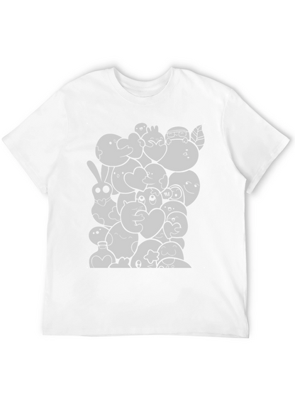Cartoon Doodle Graphic Black T-Shirt