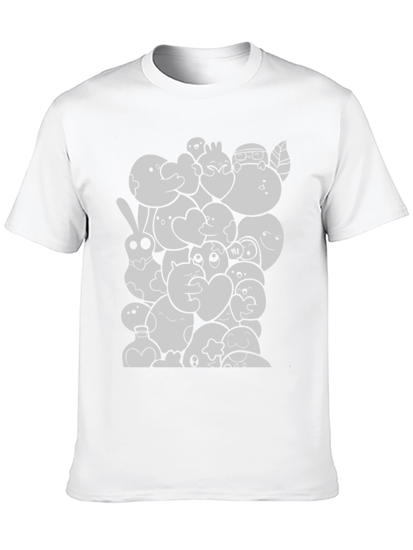 Cartoon Doodle Graphic Black T-Shirt