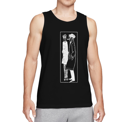 Vintage 1920s Retro Couple Line Art Graphic Tank