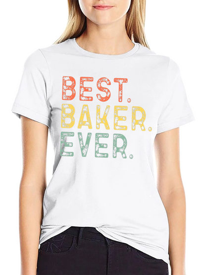 Best Baker Ever Graphic Tee - Retro Style Shirt
