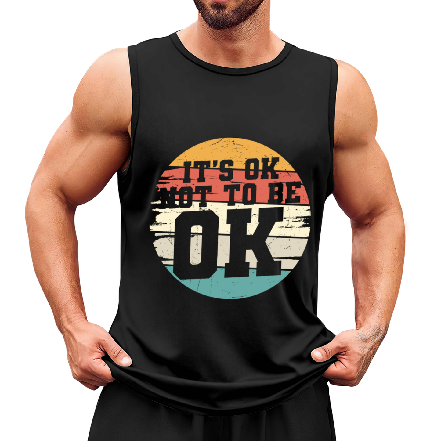 Vintage Retro It¡¯s Ok Not To Be Ok Mental Health Tank