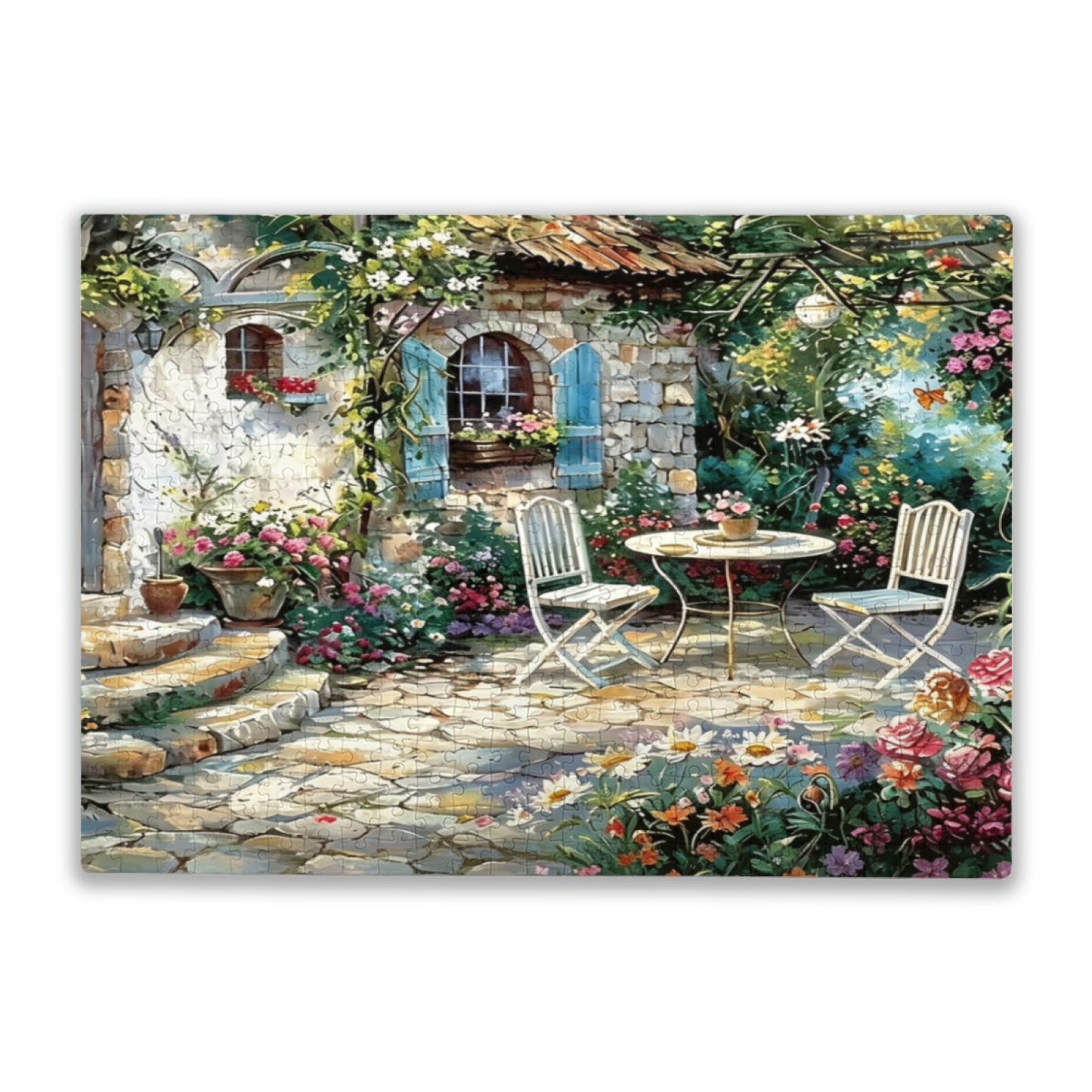 Charming Provence Stone Cottage Secret Flower Courtyard Puzzle