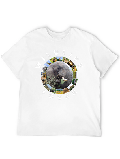 Wildlife Lover Graphic Tee - Black Cotton T-Shirt