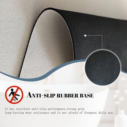 Sleeping Puppy Black Silicone Diatom Mat | Cute Dog Paw Print Pet Feeding Floor Rug