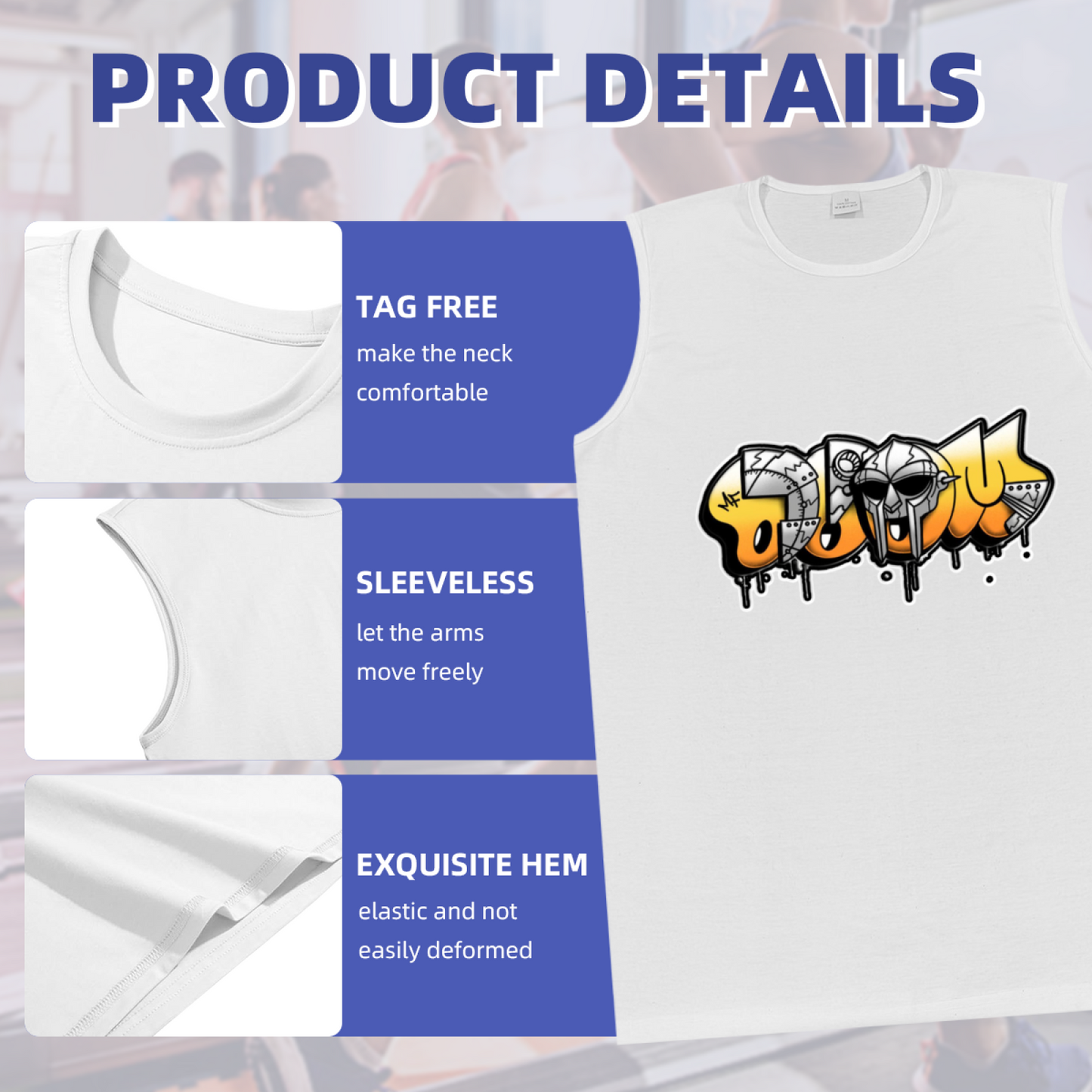 MF DOOM Classic Hip Hop Graffiti Drip Art Tank Shirt
