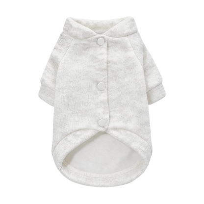 Dream Big Little One Rainbow Cloud Pet Cardigan Sweater, Soft White Cute Puppy Top