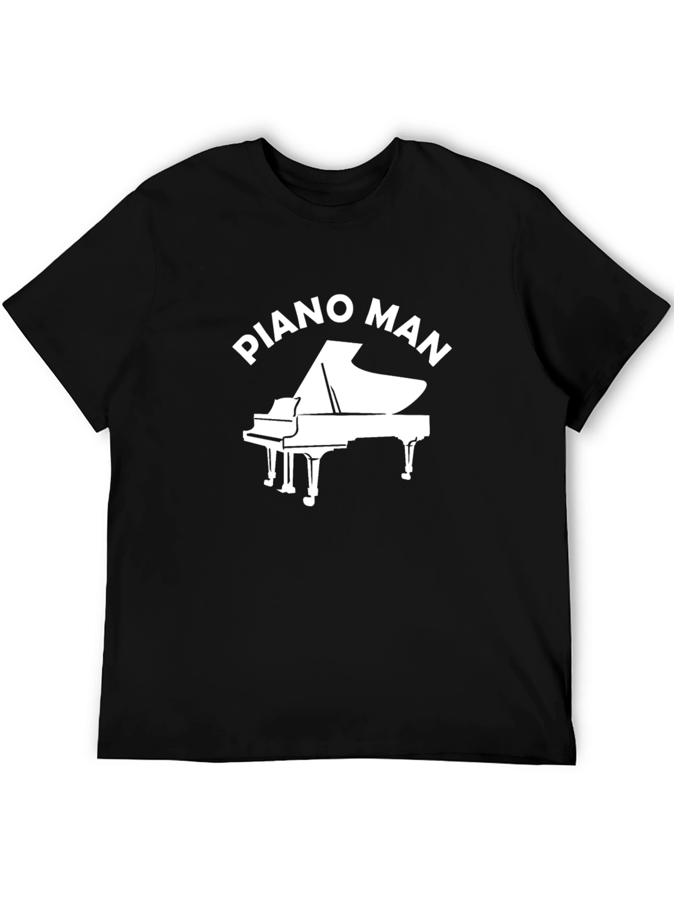 Piano Man Graphic Tee - Classic Black T-Shirt