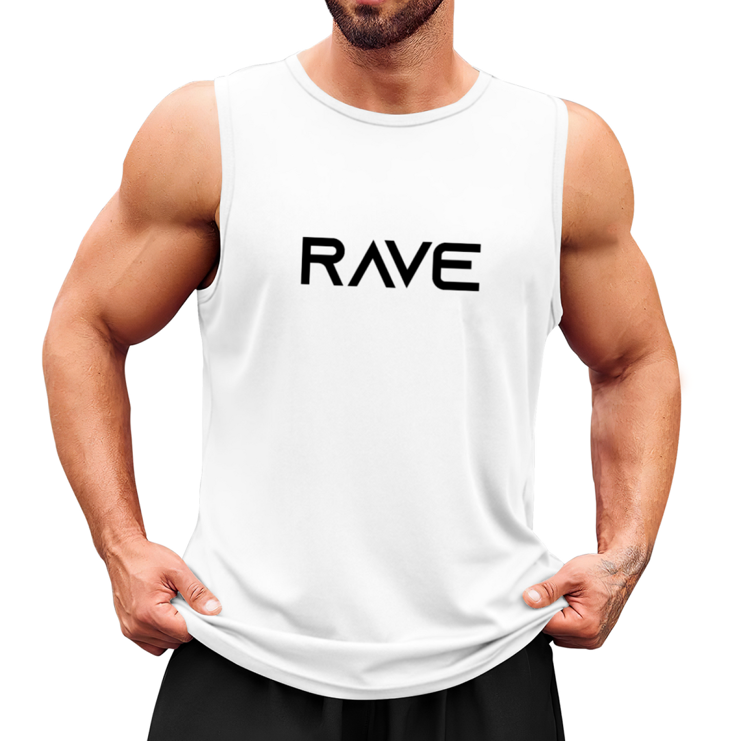 Minimal Bold RAVE Letter EDM Festival Sleeveless Shirt