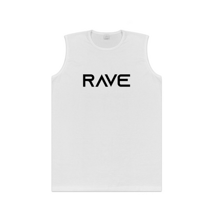 Minimal Bold RAVE Letter EDM Festival Sleeveless Shirt