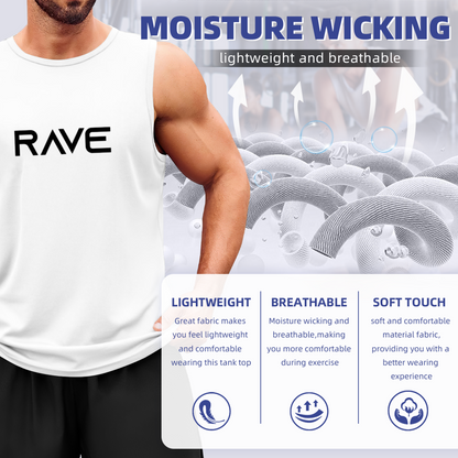 Minimal Bold RAVE Letter EDM Festival Sleeveless Shirt