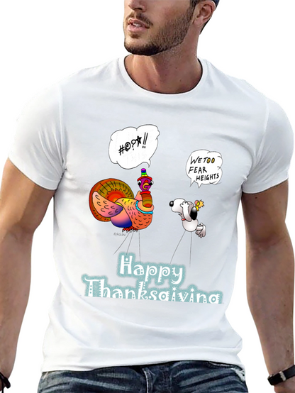 Funny Thanksgiving Turkey & Snoopy Graphic Tee