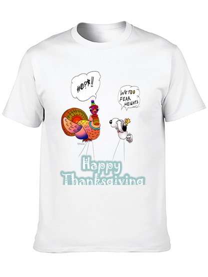 Funny Thanksgiving Turkey & Snoopy Graphic Tee