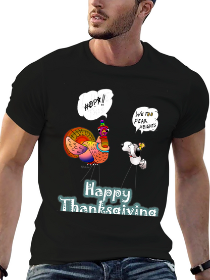 Funny Thanksgiving Turkey & Snoopy Graphic Tee