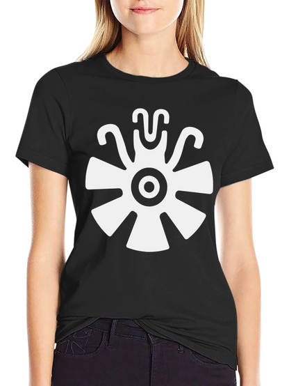 Aztec Sun God T-Shirt - Black