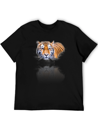 Tiger Graphic Print Black T-Shirt
