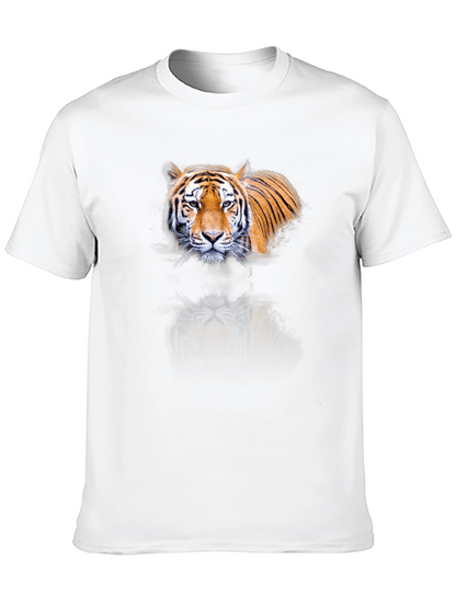Tiger Graphic Print Black T-Shirt
