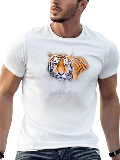 Tiger Graphic Print Black T-Shirt