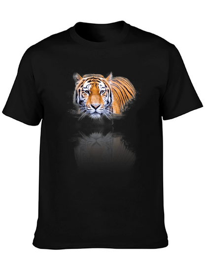 Tiger Graphic Print Black T-Shirt