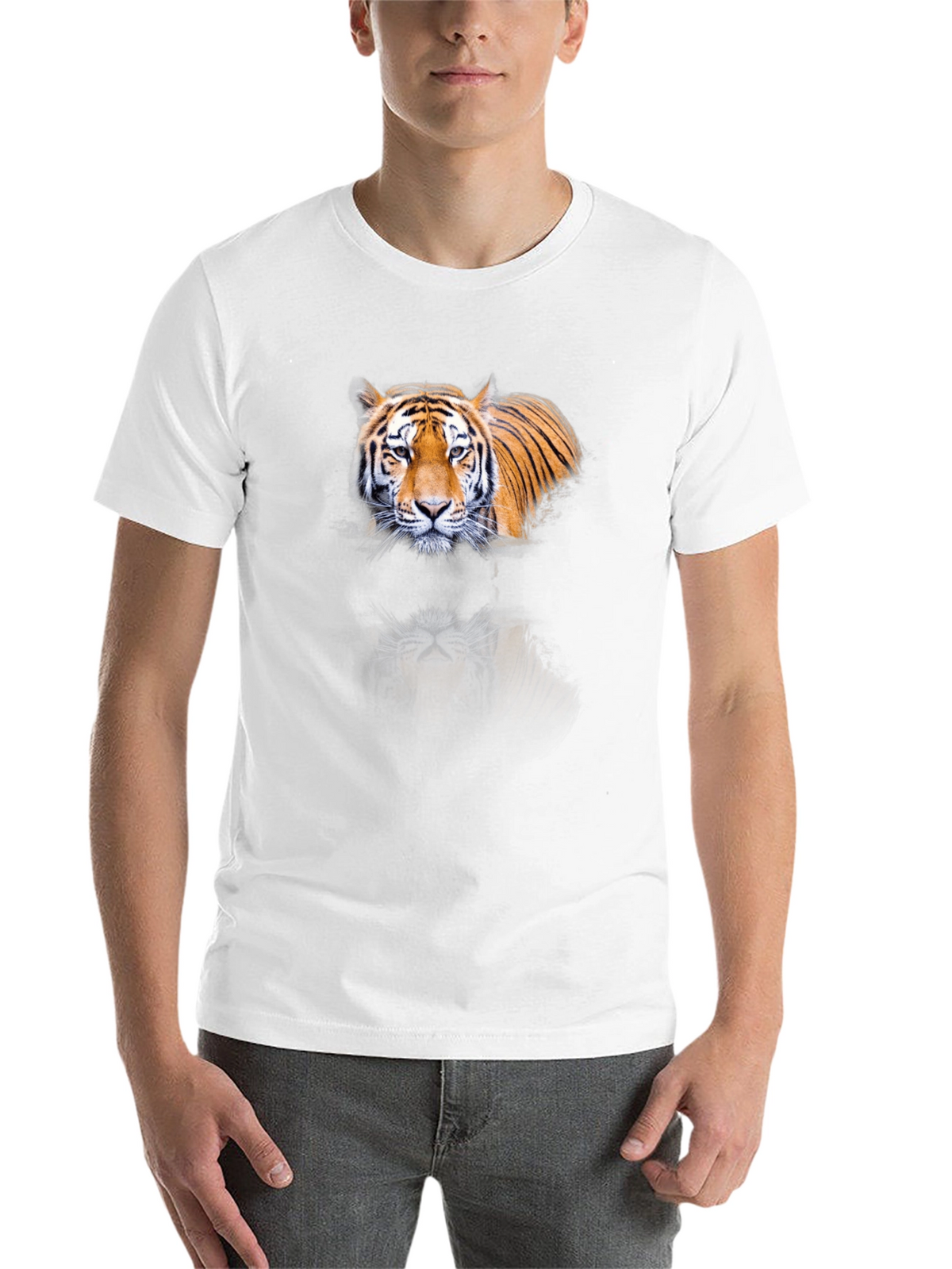 Tiger Graphic Print Black T-Shirt
