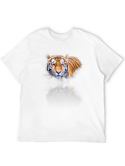 Tiger Graphic Print Black T-Shirt
