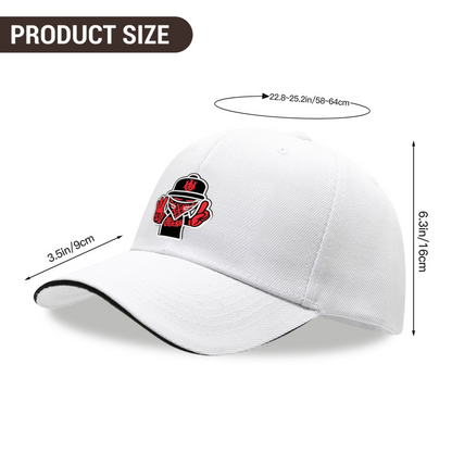 Hip Hop Mask Figure White Sandwich Brim Baseball Cap Street Culture Fashion Hat