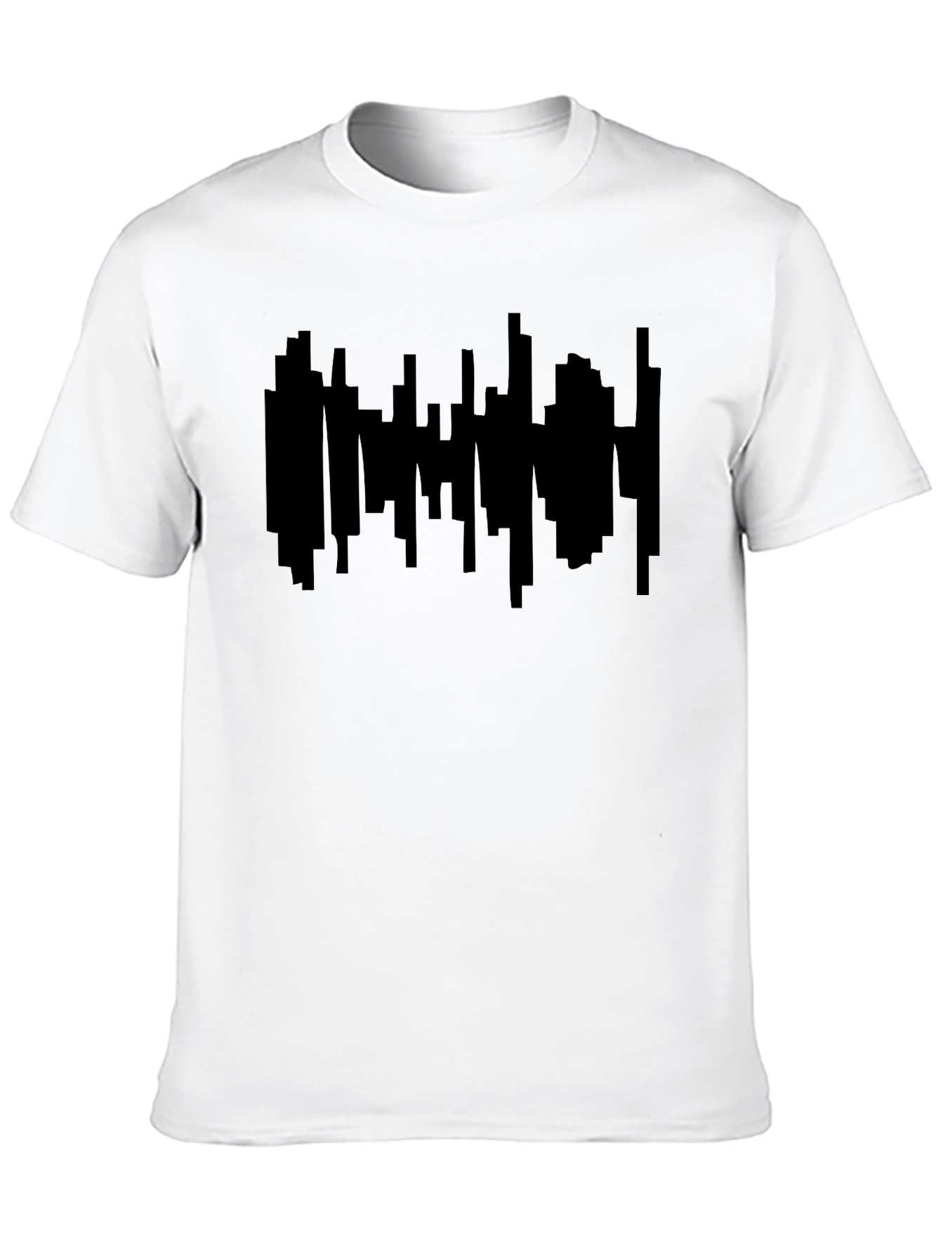 Black Cityscape Graphic Print T-Shirt