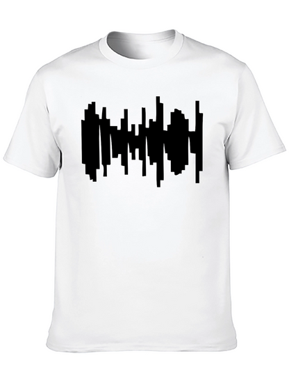 Black Cityscape Graphic Print T-Shirt