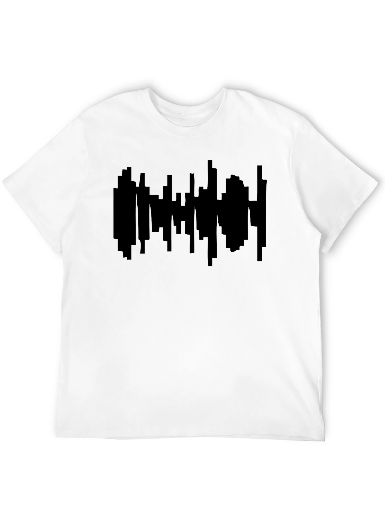 Black Cityscape Graphic Print T-Shirt