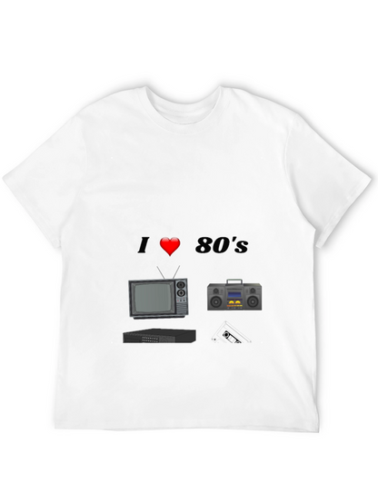 I Love 80s T-Shirt Retro TV Cassette Player