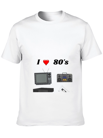 I Love 80s T-Shirt Retro TV Cassette Player