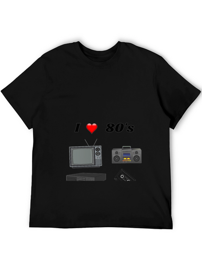 I Love 80s T-Shirt Retro TV Cassette Player