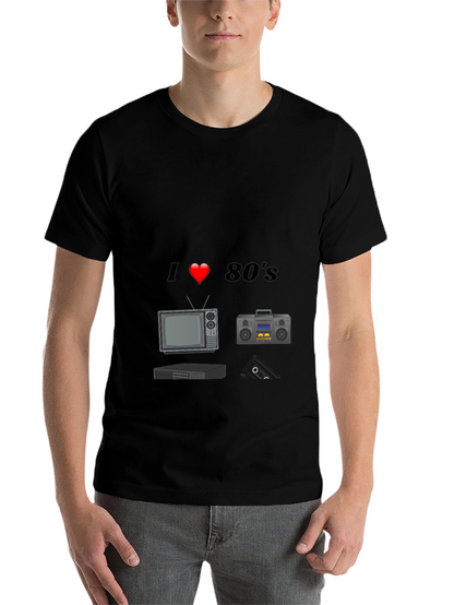 I Love 80s T-Shirt Retro TV Cassette Player