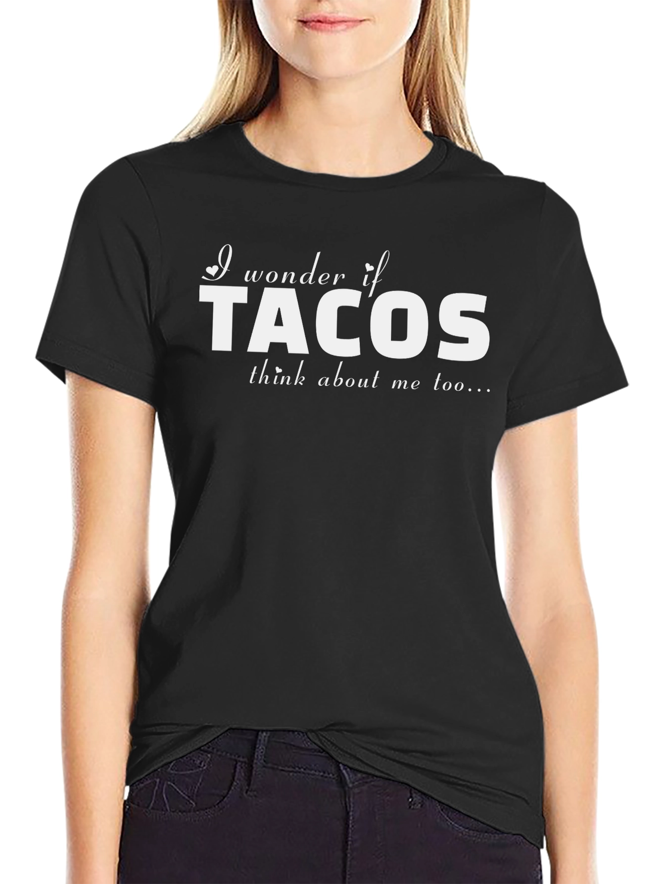 Tacos Graphic Tee - Mens Black Cotton T-Shirt