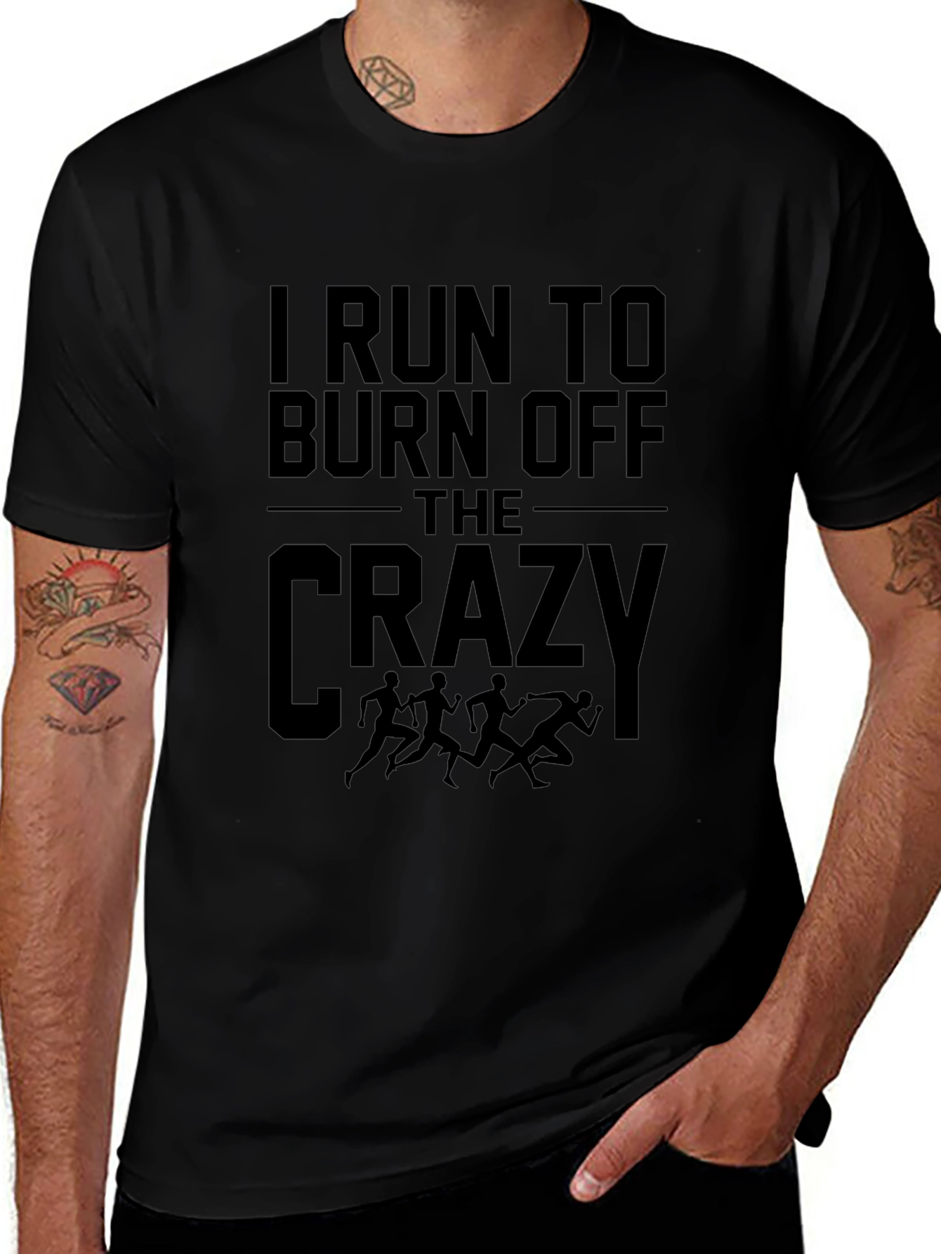 I Run to Burn Off The Crazy Graphic Tee