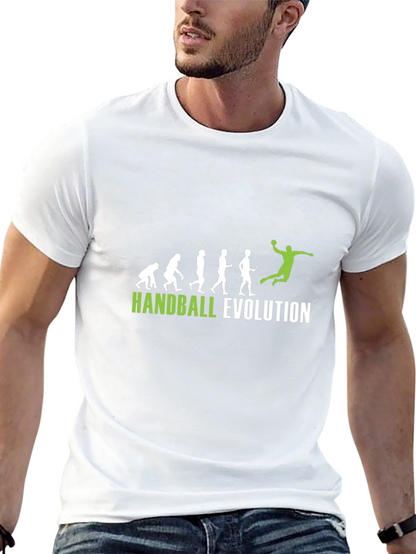 Handball Evolution Graphic Tee - Black Cotton T-Shirt