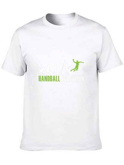 Handball Evolution Graphic Tee - Black Cotton T-Shirt
